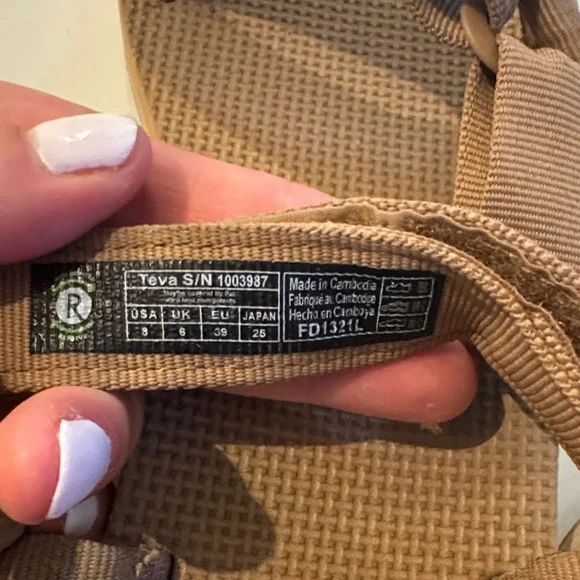 Teva Tan Strappy Sandals- Sand Dune - Picture 5 of 5